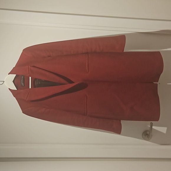 Zara red 75% wool coat - Picture 2 of 7